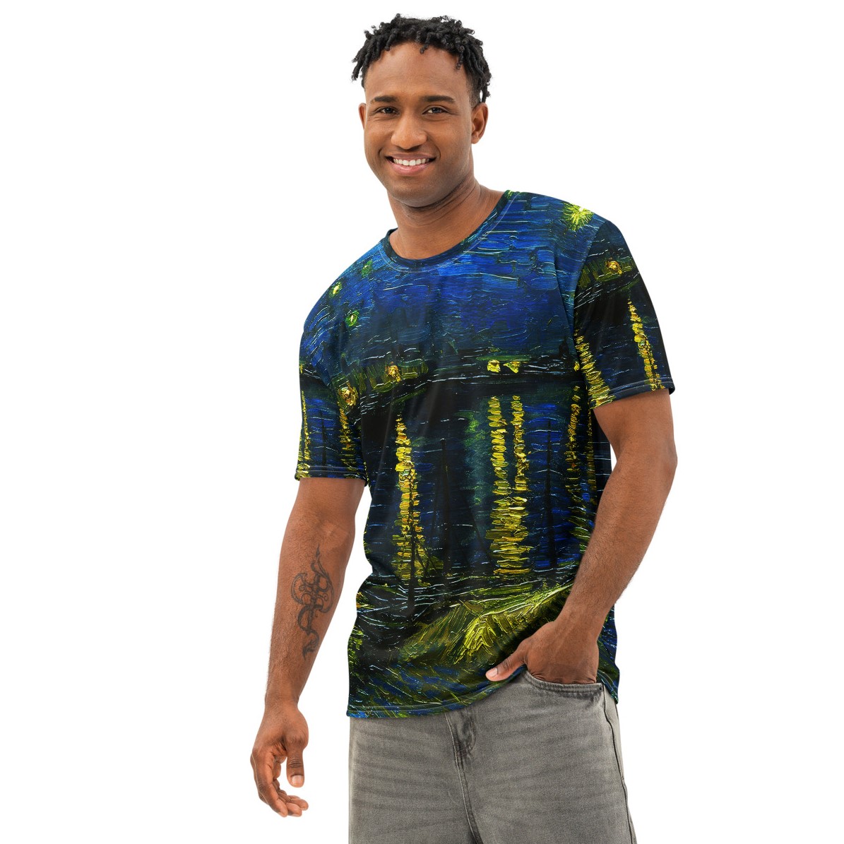 Vincent van Gogh Men's Premium Soft Cotton All-Over-Print T-Shirt