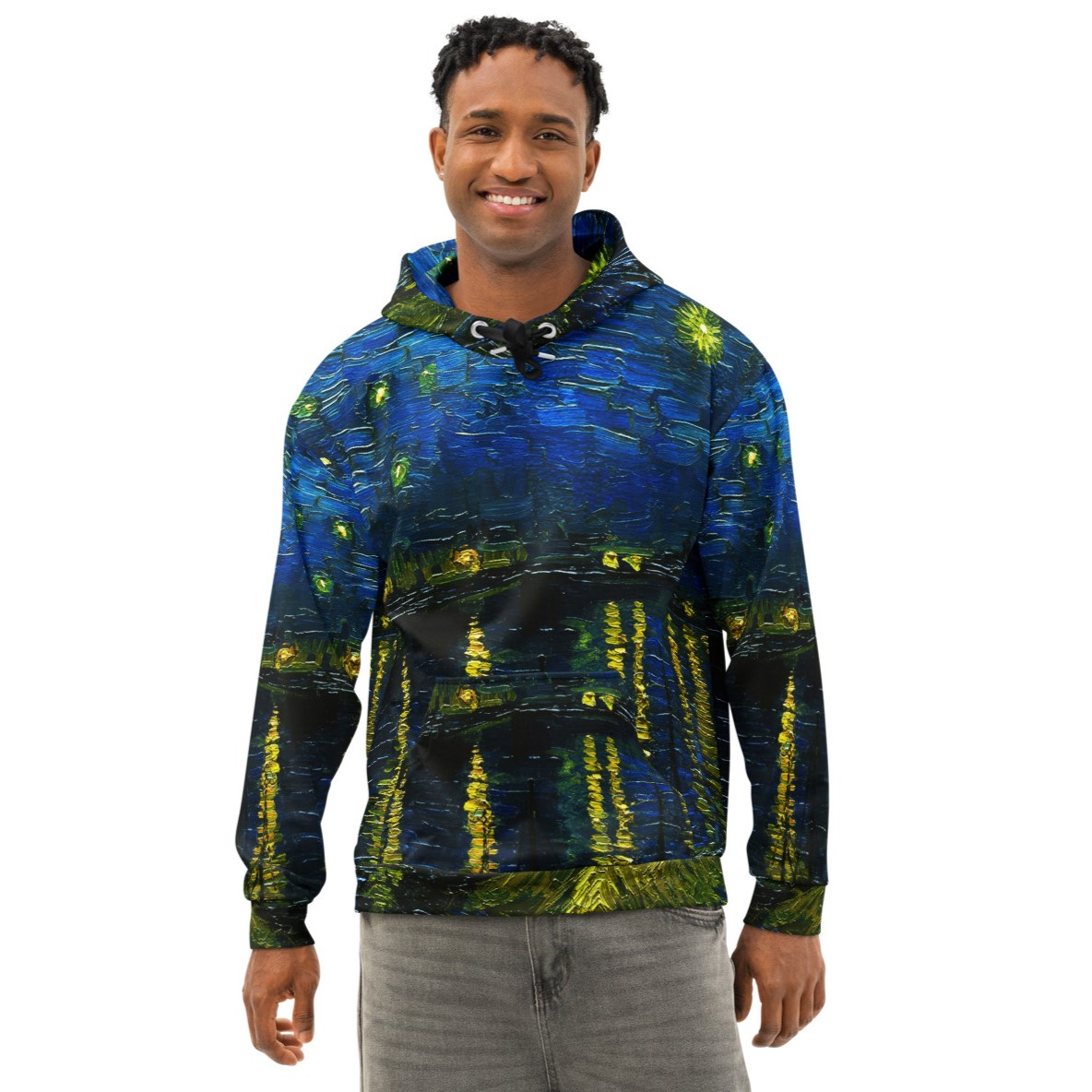 Vincent Van Gogh Unisex Premium Soft Cotton All-Over-Print Hoodie