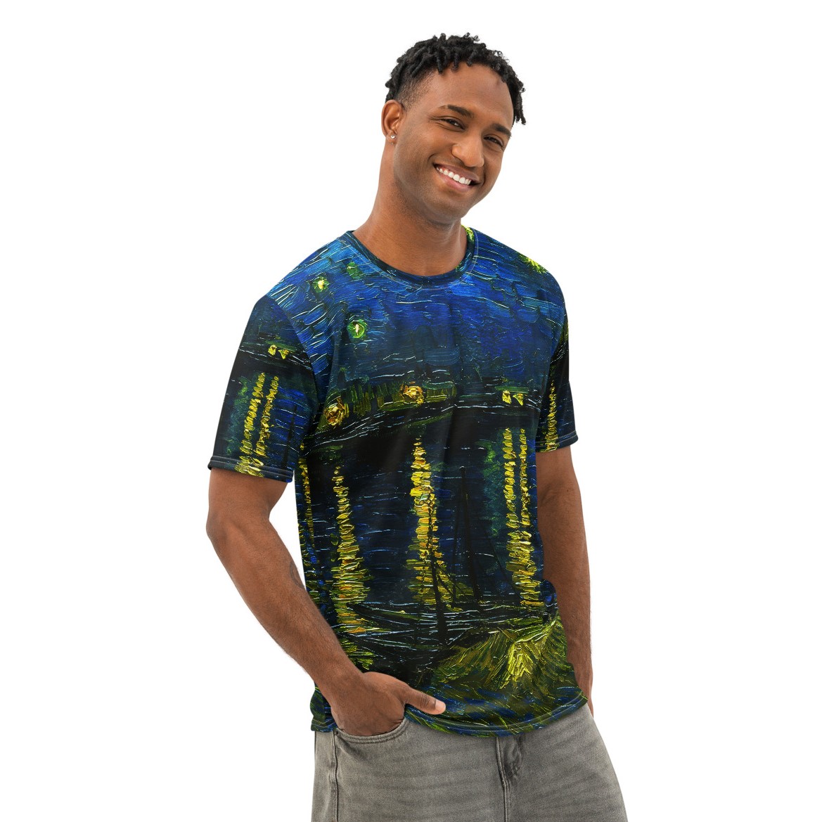 Vincent van Gogh Men's Premium Soft Cotton All-Over-Print T-Shirt