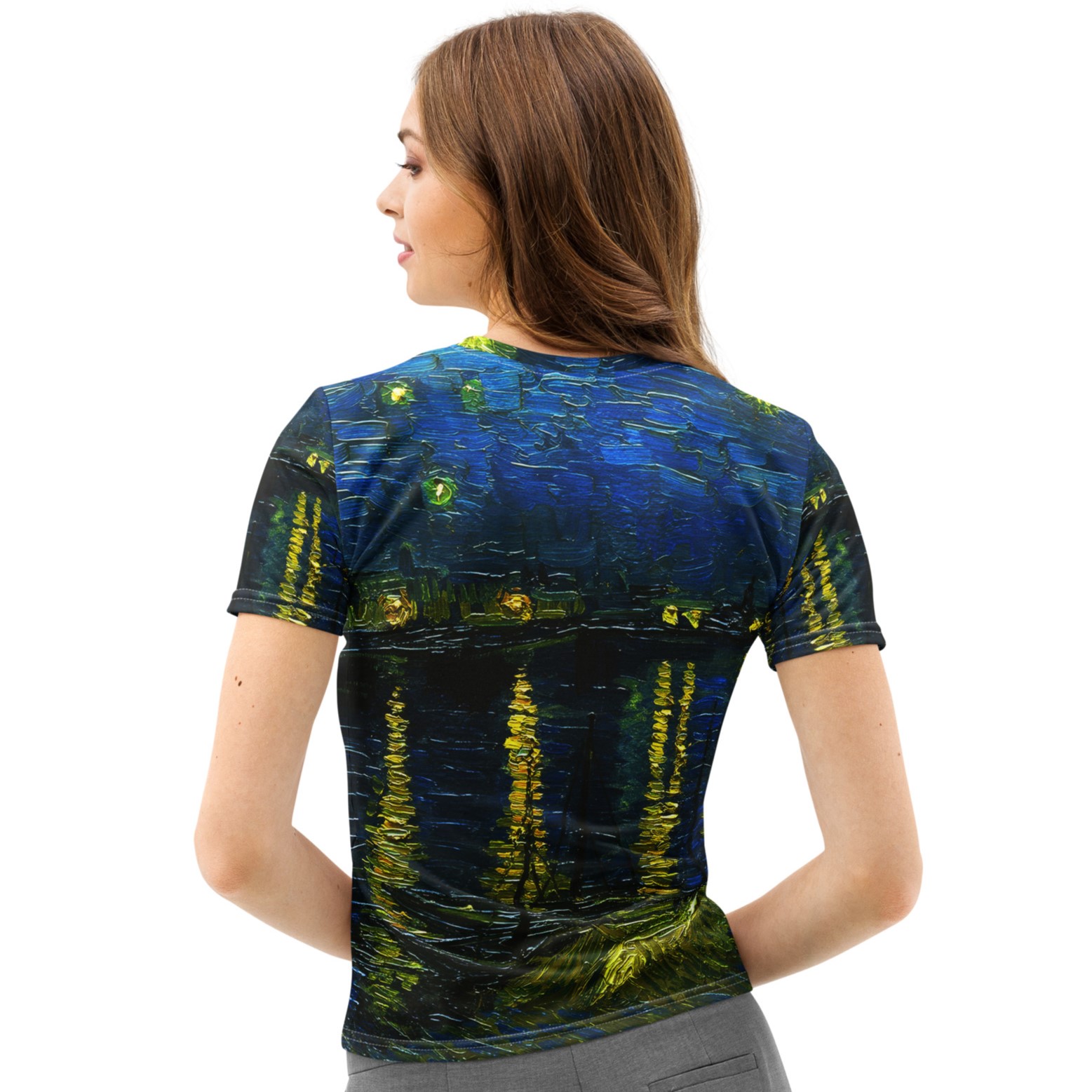 Vincent Van Gogh Women's Premium Soft Cotton All-Over-Print T-Shirt