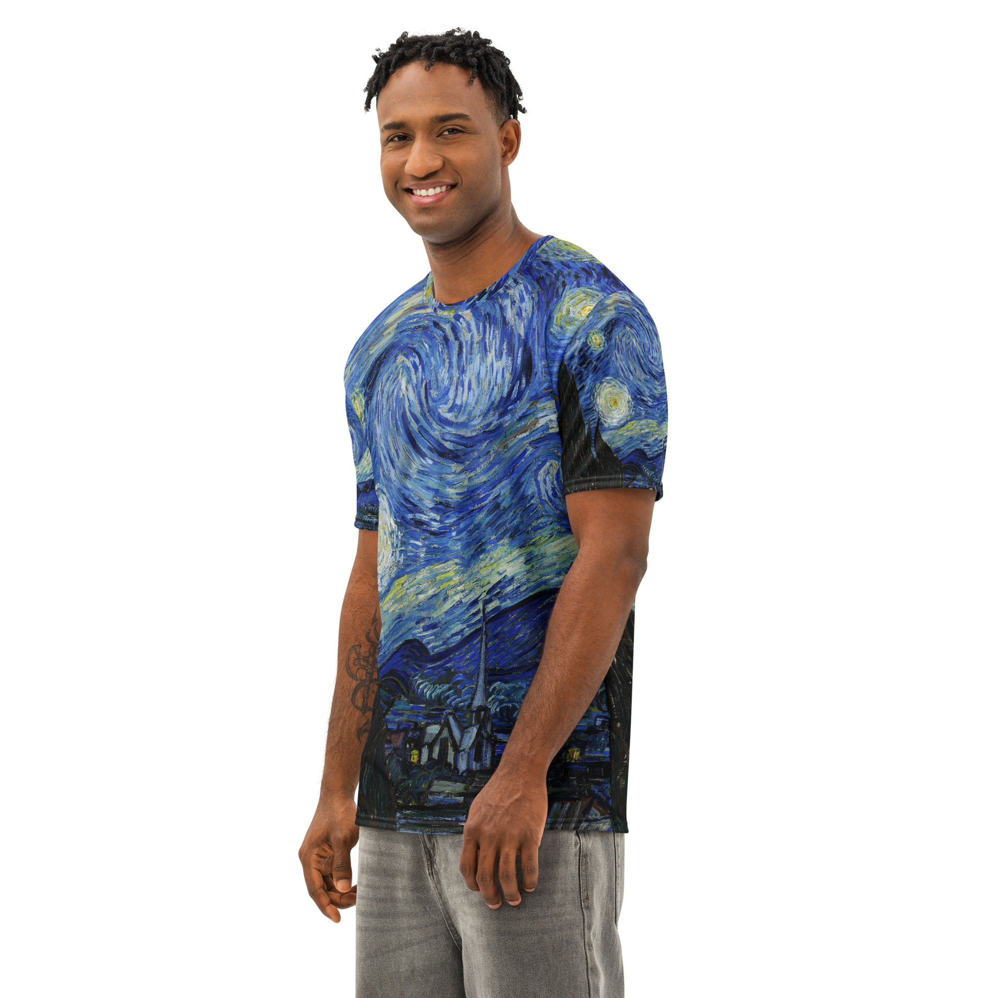 Vincent Van Gogh Men's Premium Soft Cotton All-Over-Print T-Shirt
