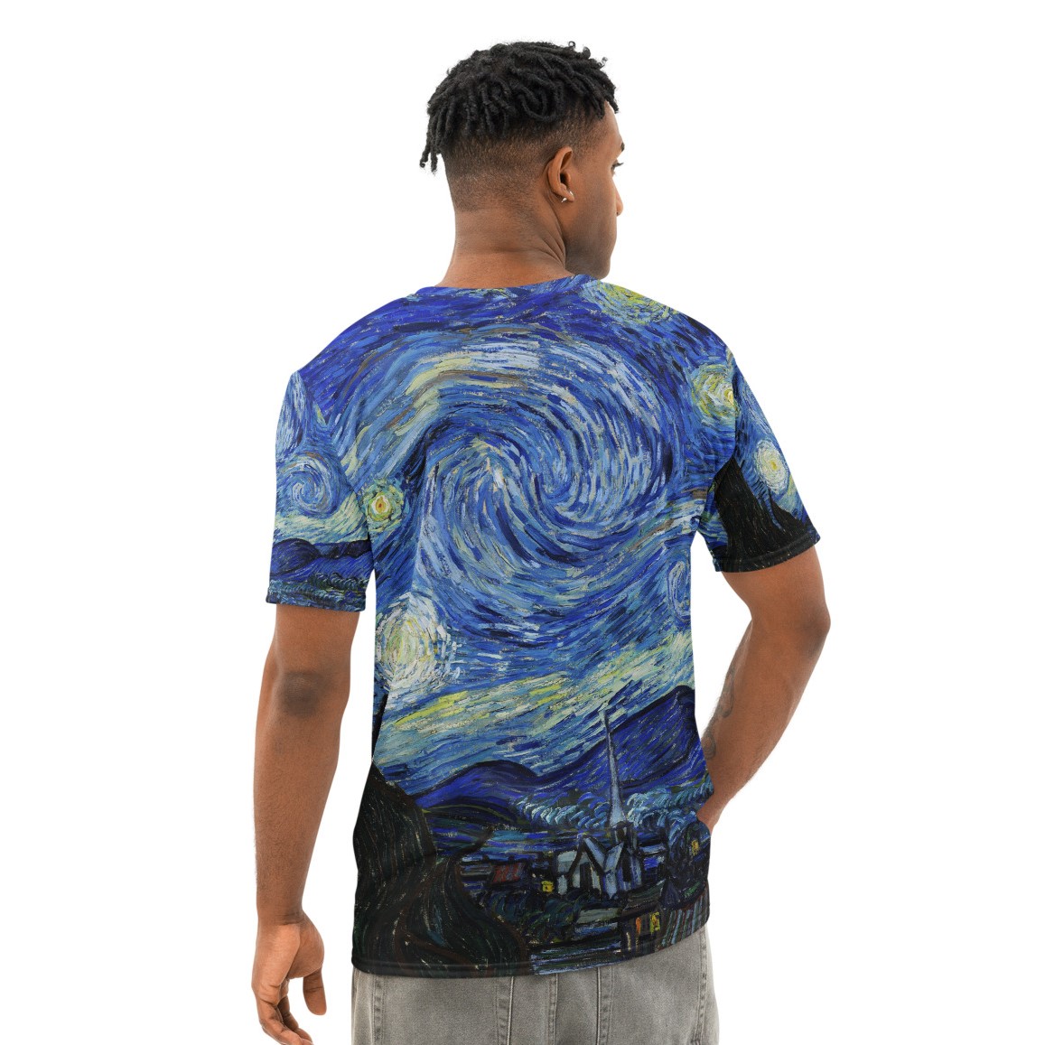 Vincent Van Gogh Men's Premium Soft Cotton All-Over-Print T-Shirt