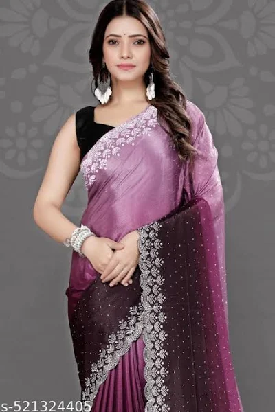 Elegant Purple Designer Saree