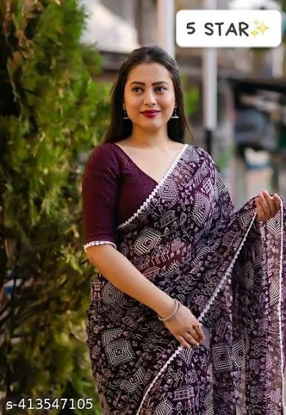 Printed Georgette Saree