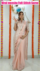 Viral Meesho Full-Stitch Saree