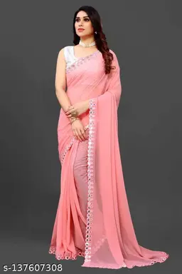 Elegant Pink Saree