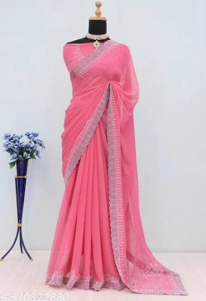Elegant Pink Saree