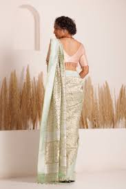 Elegant Mint Green Saree