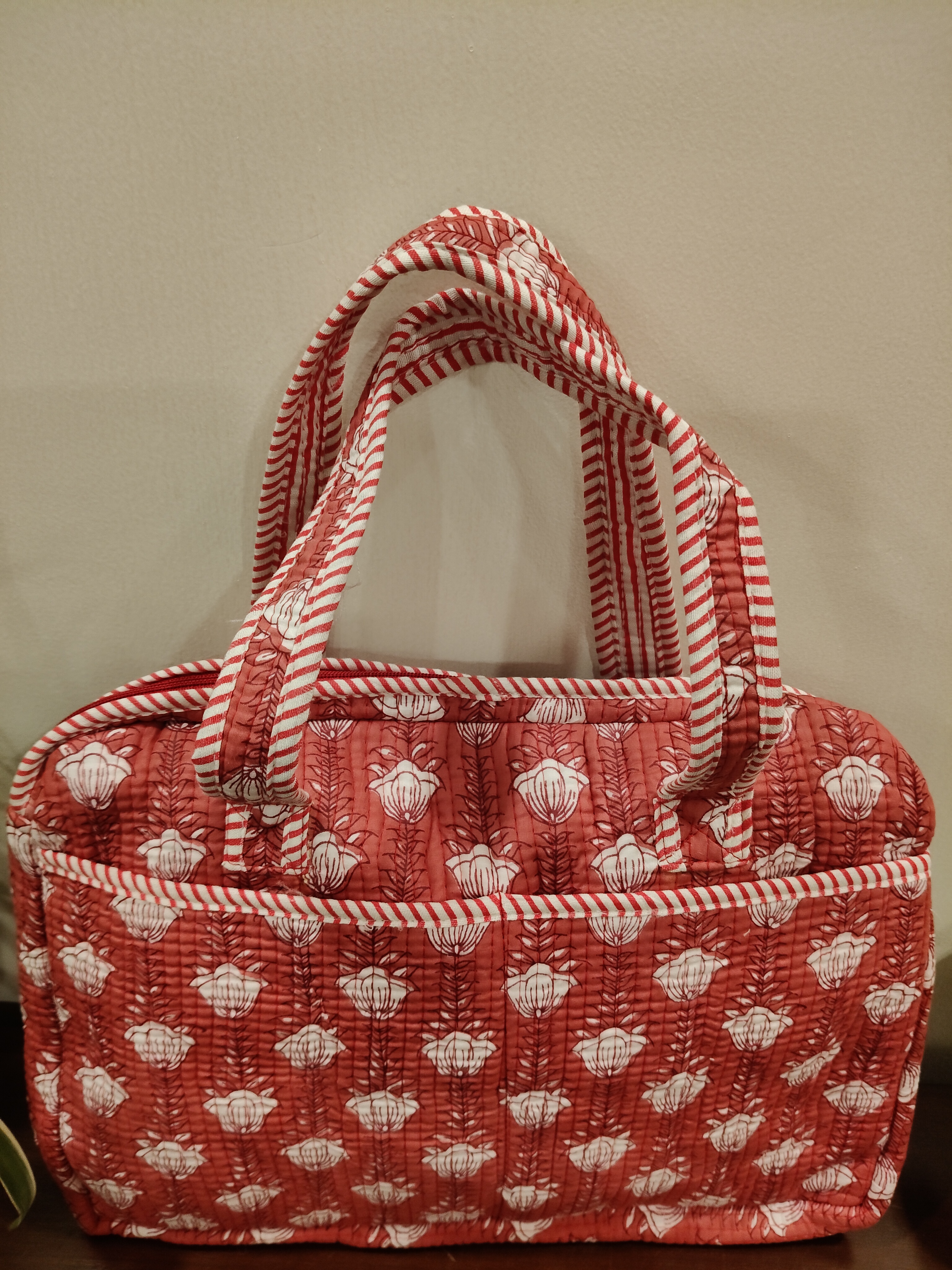 COTTON QUILTED LAPTOP BAG