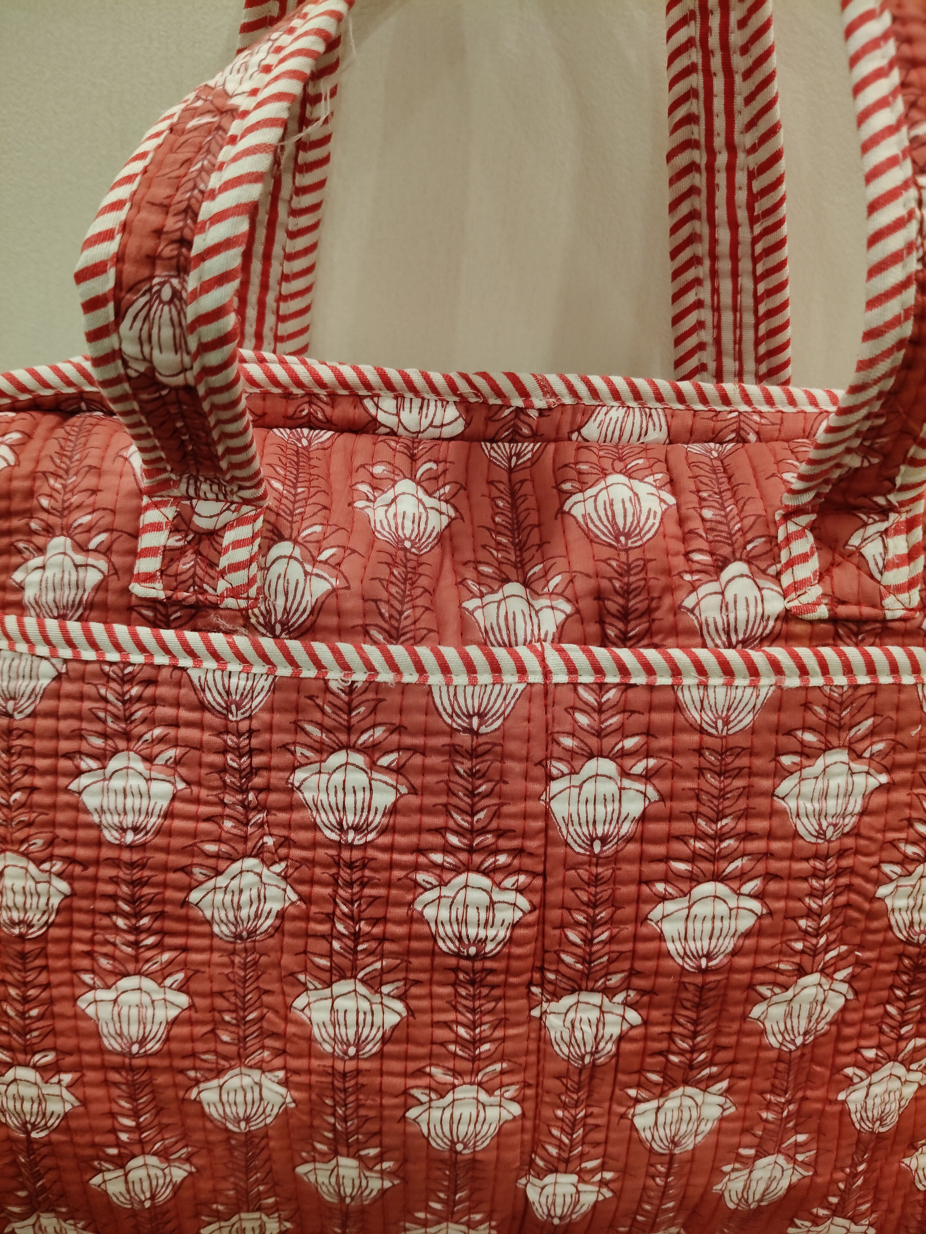 COTTON QUILTED LAPTOP BAG