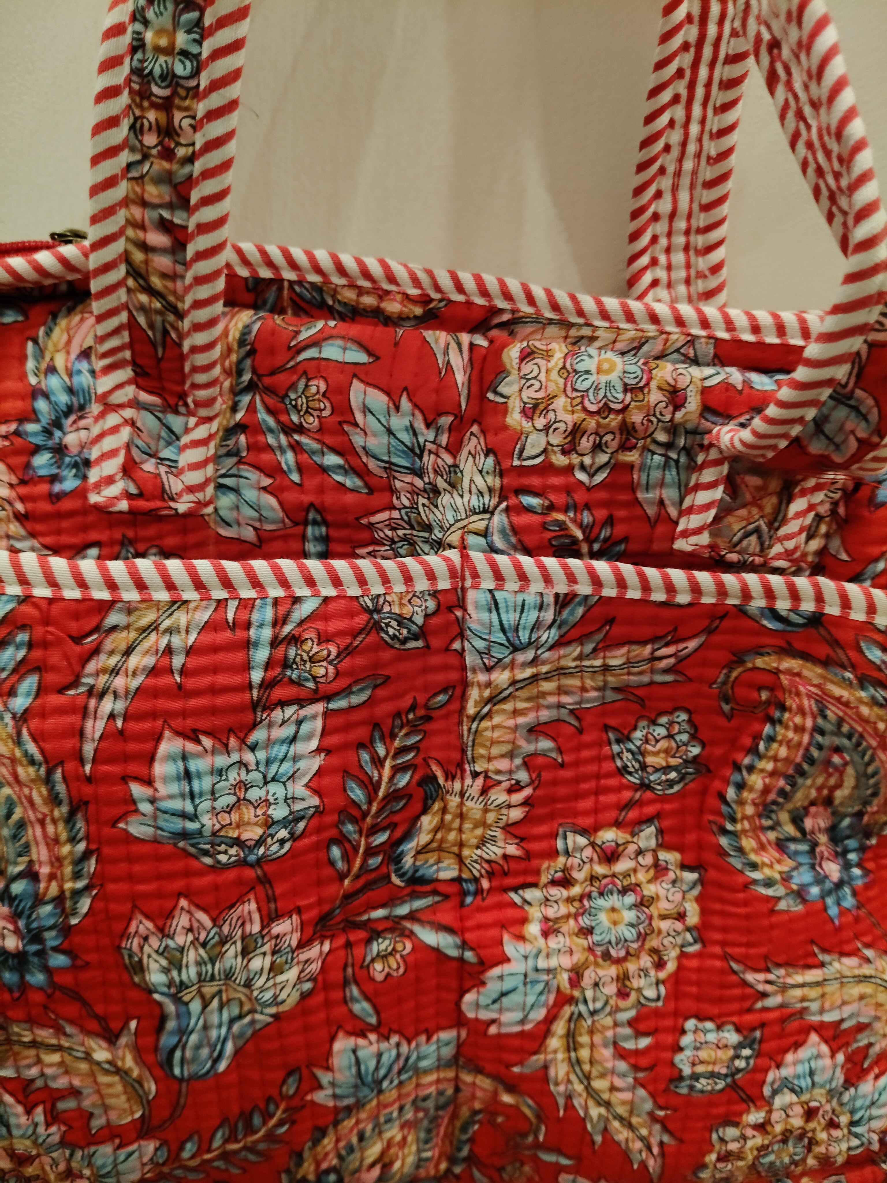 COTTON QUILTED LAPTOP BAG