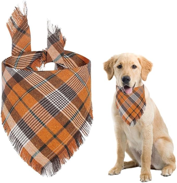 1 Sciarpa per Animali Domestici, Sciarpa per Cuccioli, Sciarpa Scozzese per Animali Domestici, Sciarpa per Cani Personalizzata, Sciarpa Calda per Cani