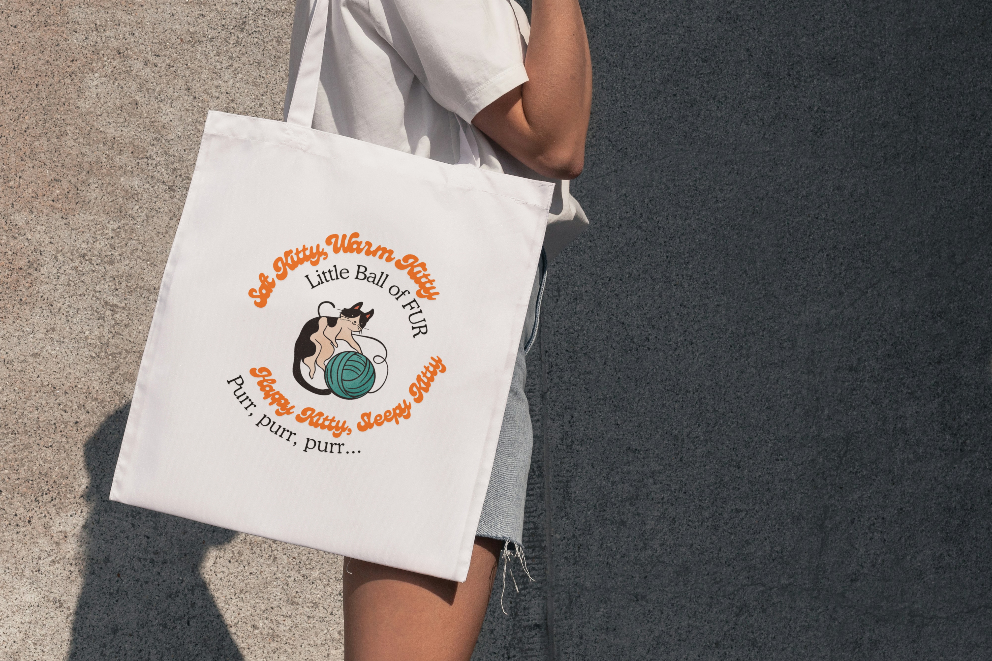 Soft Kitty Warm Kitty Canvas Tote Bag