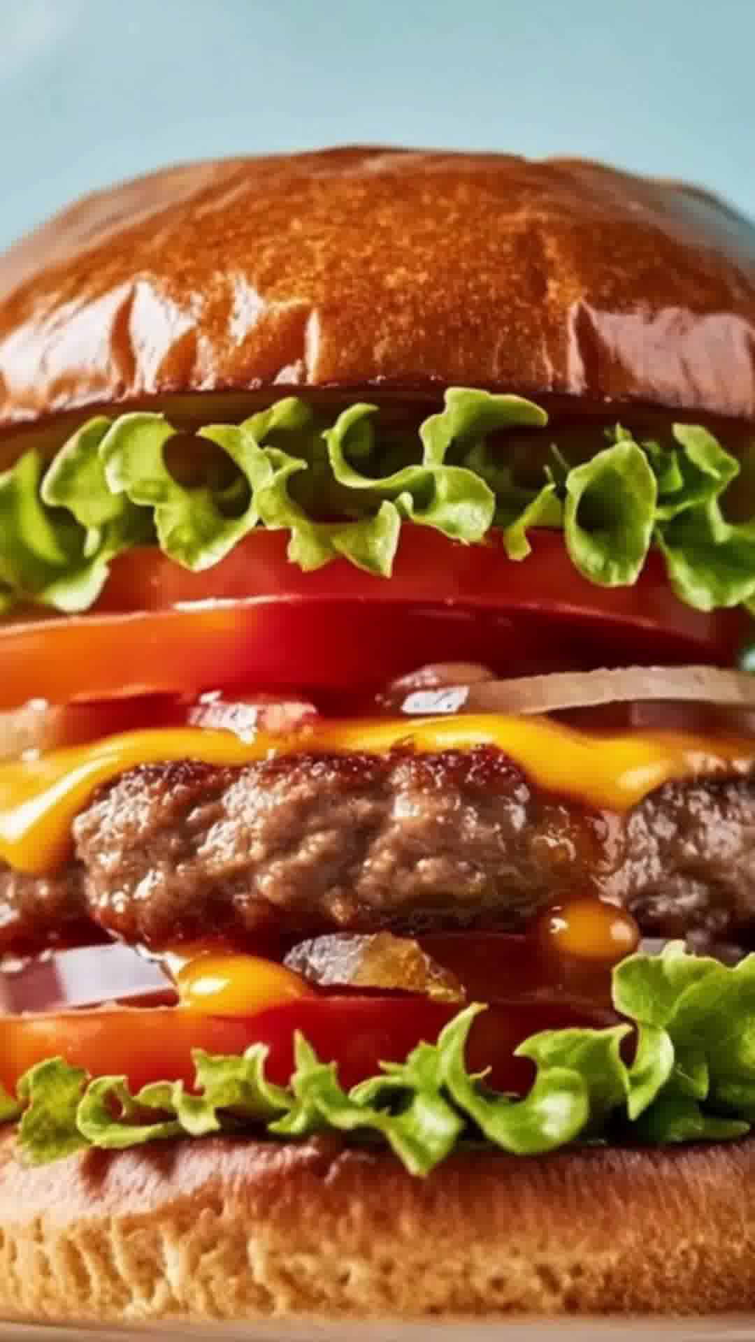 Sizzling Burger Stock Footage (1080P HD)