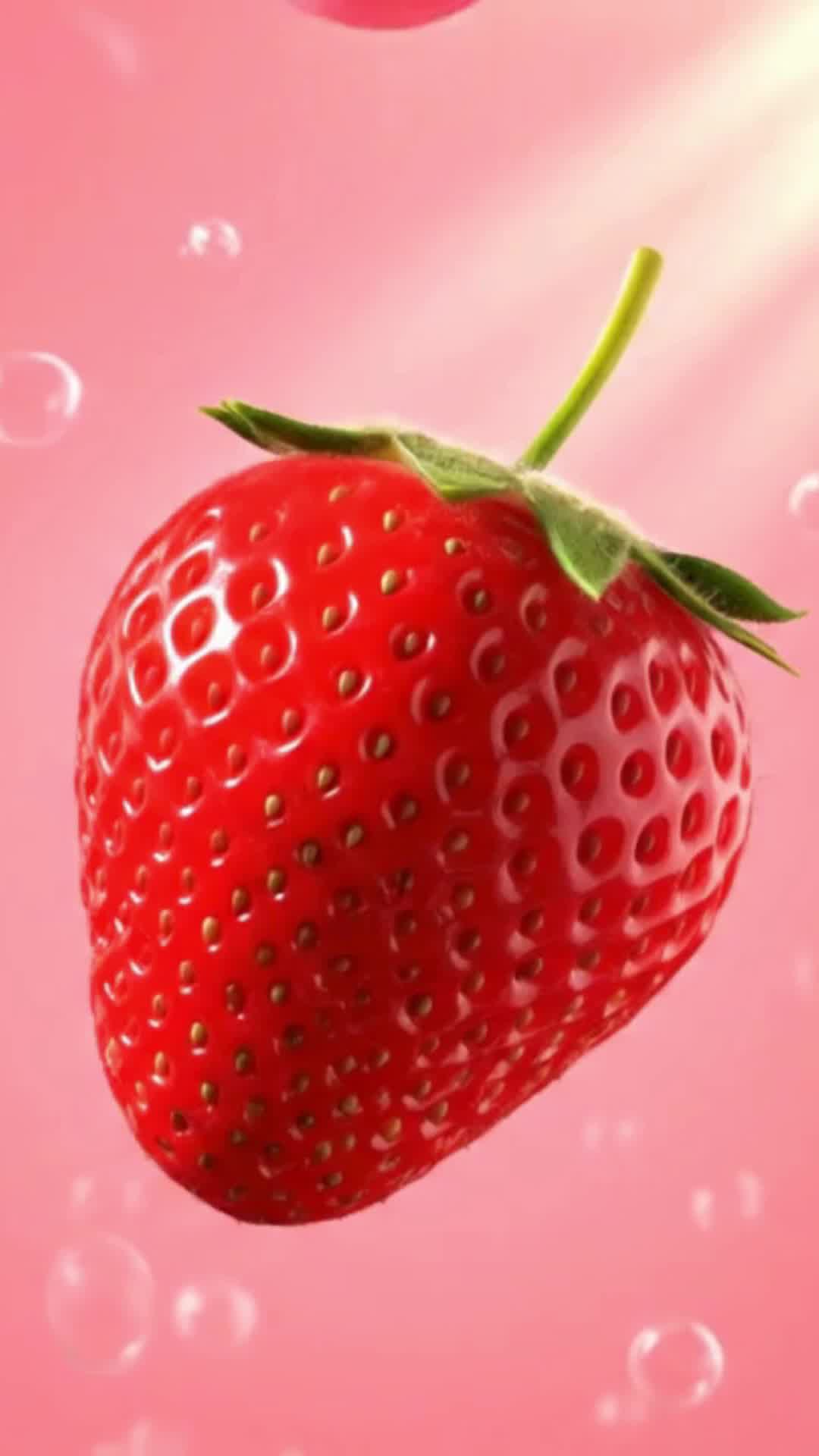 Strawberry Shower Gel Stock Footage (1080P HD)