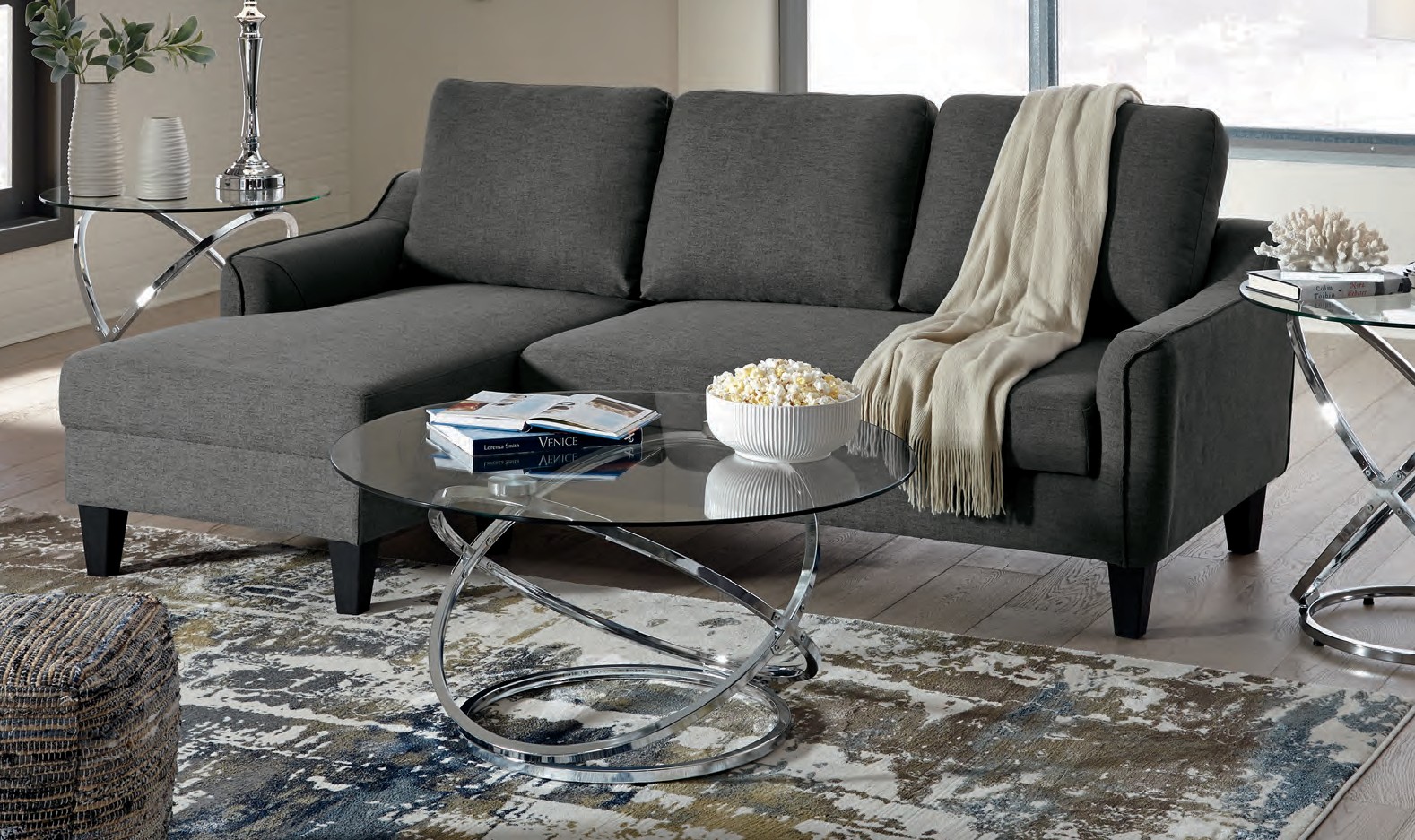Modern Gray Sectional Sofa
