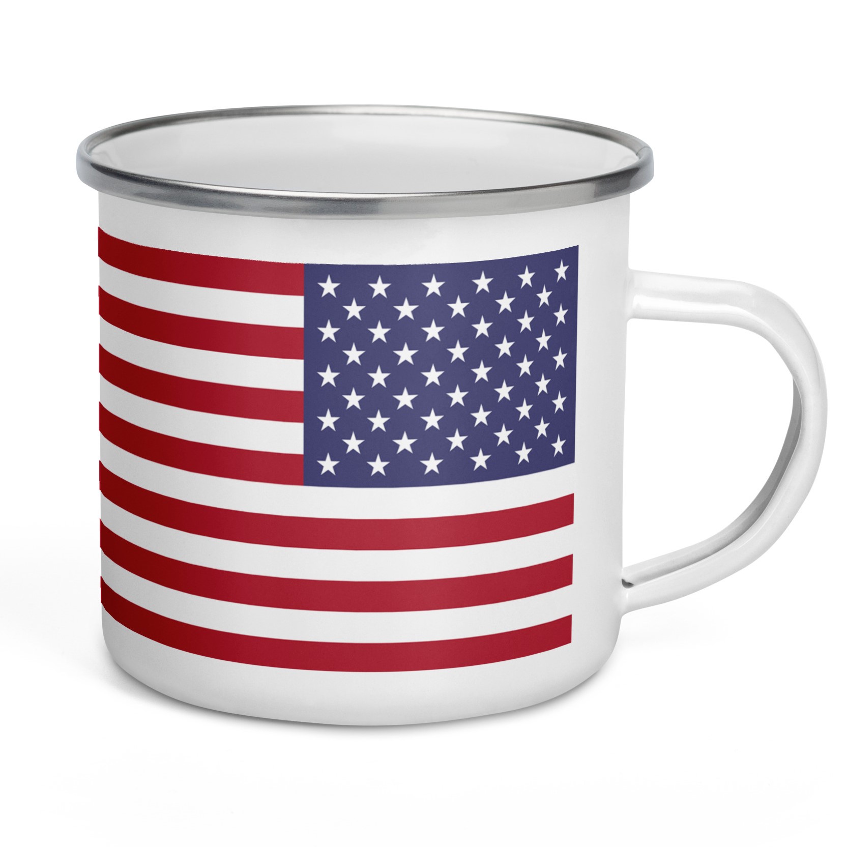 United States Flag Enamel Mug
