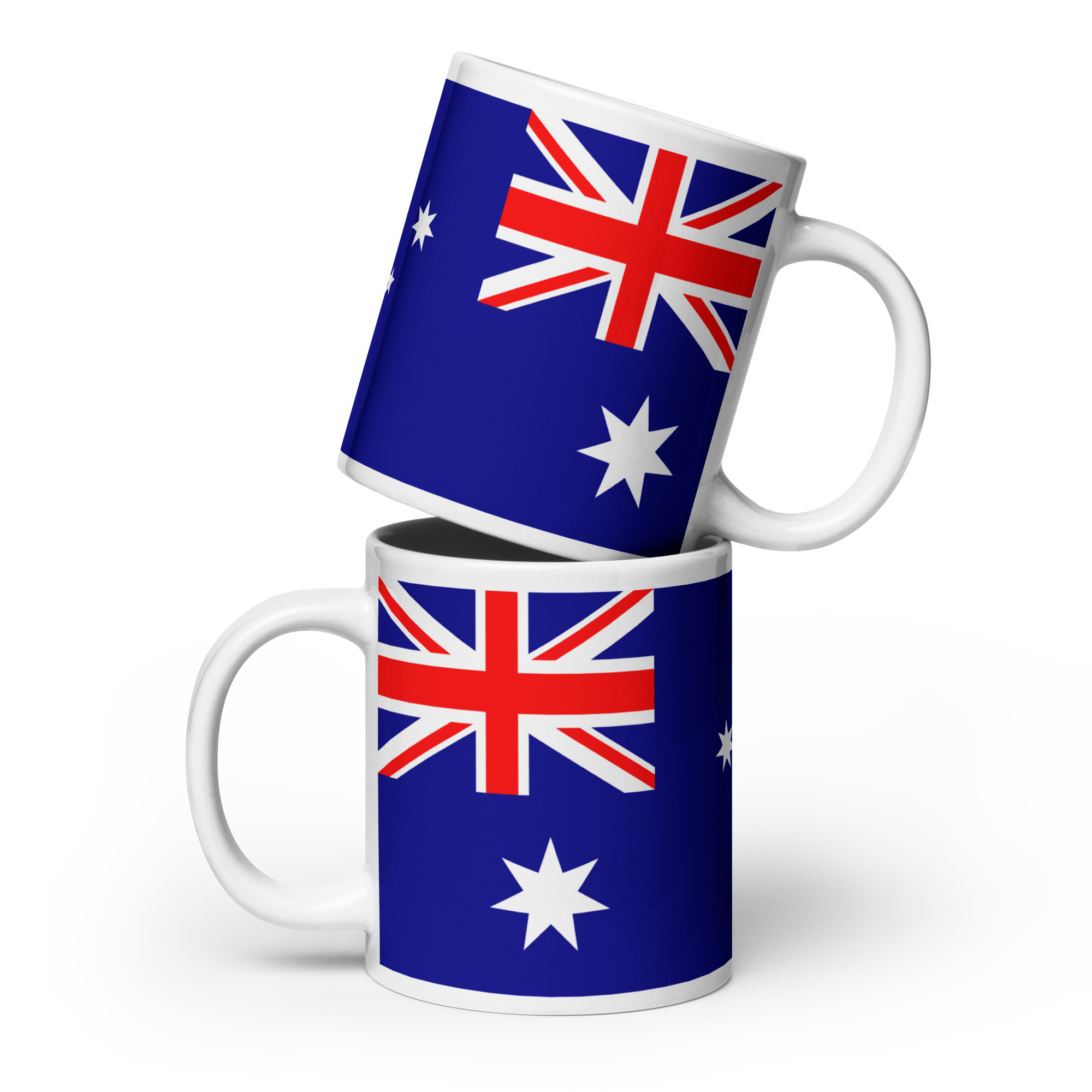 Australia Flag White Ceramic Glossy Coffee Mug
