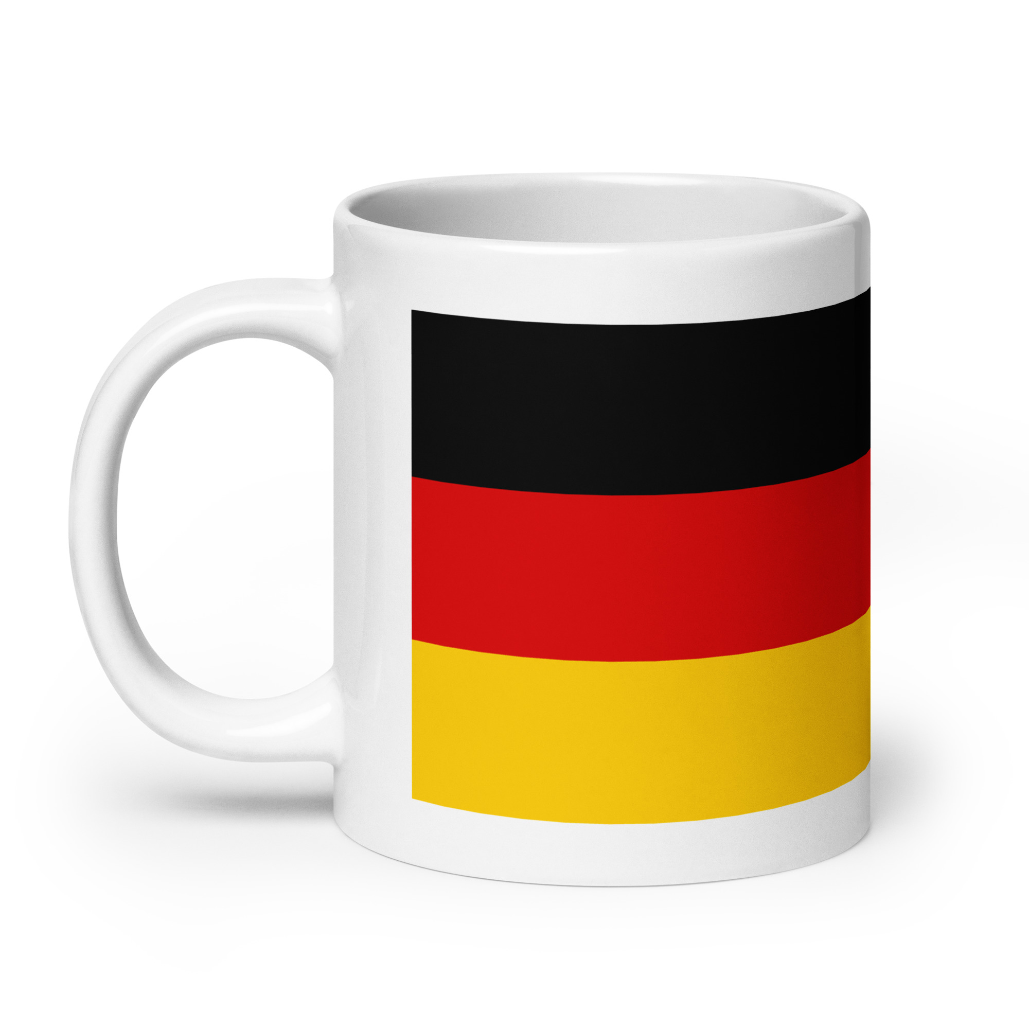 Germany Flag White Ceramic Glossy Coffee Mug