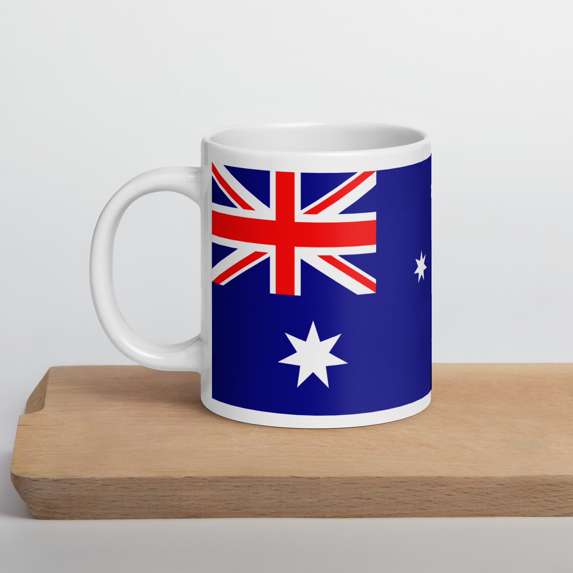 Australia Flag White Ceramic Glossy Coffee Mug