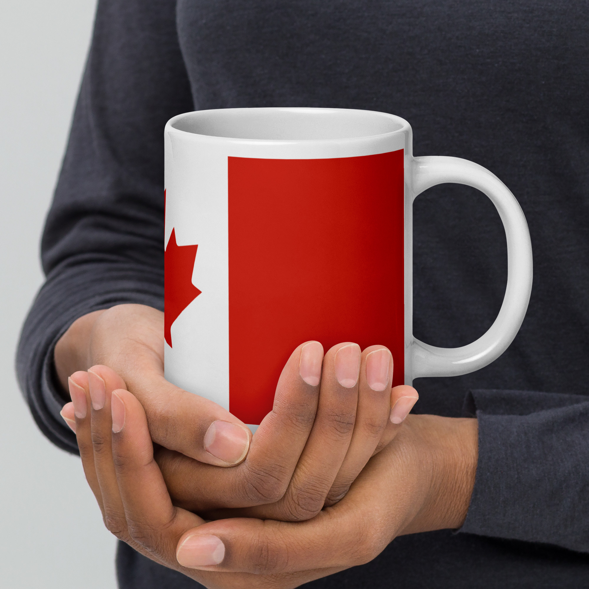 Canada Flag White Ceramic Glossy Coffee Mug