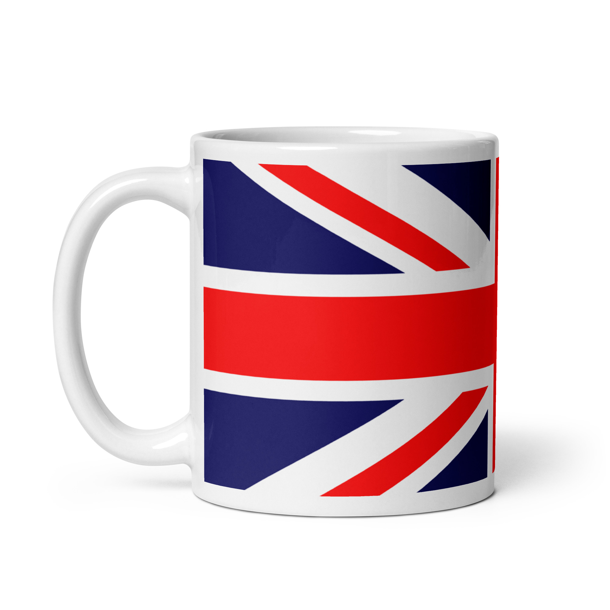 United Kingdom British Flag White Ceramic Glossy Coffee Mug
