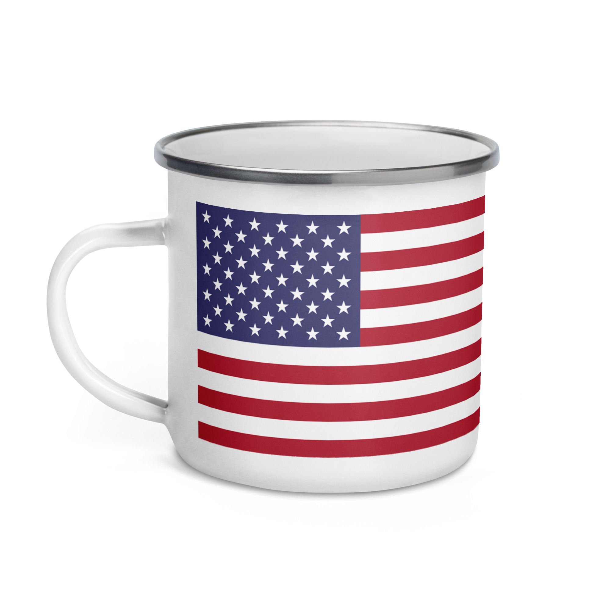 United States Flag Enamel Mug
