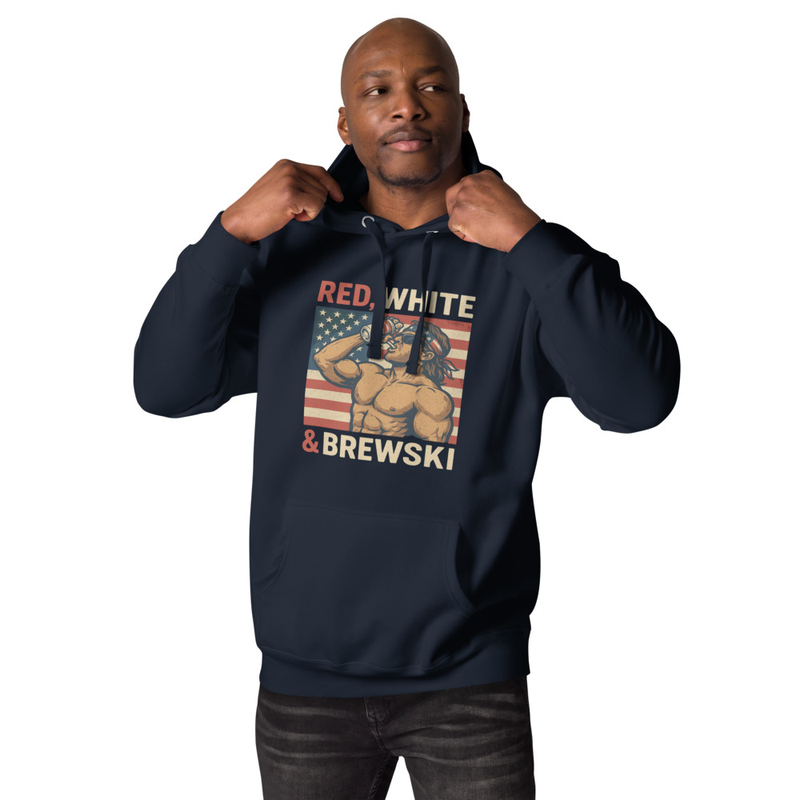 Red, White and Brewski Premium Hoodie