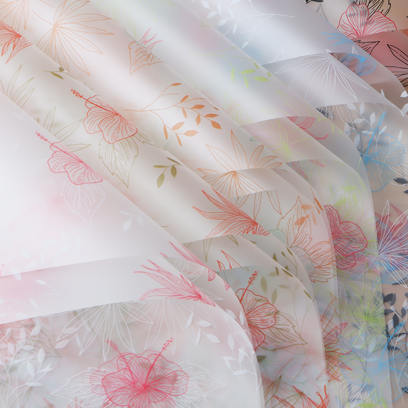  Norsa paper Pinellia flower wrapping paper plastic DIY handmade gift paper rose bouquet flower shop floral art Floral Pattern Sheer Curtains