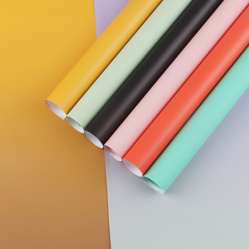 Bouquet wrapping paper Han Xuan waterproof pure color Ouya paper manual wrapping paper flower wrapping paper Colorful Wrapping Paper Rolls