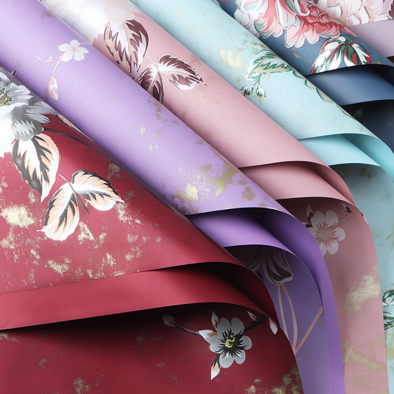 Vintage Elegant Fragrance Rose Waterproof Gift Bouquet Package Flower Paper Florist Flowers Gift Packaging Materials Wholesale