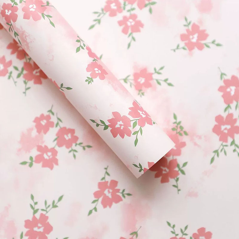 Sicily Flowers Wrapping Paper Material Gift Bouquet Wrapping Paper Dream Garden Atmosphere Oil Painting Newspaper Kraft Paper Floral Pattern Wrapping Paper