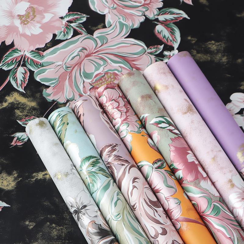 Vintage Elegant Fragrance Rose Waterproof Gift Bouquet Package Flower Paper Florist Flowers Gift Packaging Materials Wholesale