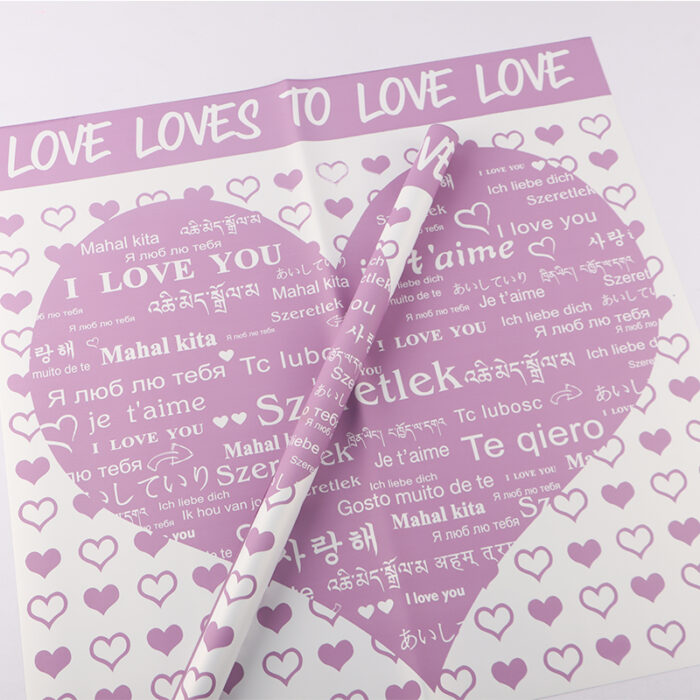 Flower wrapper Waterproof floral material Bouquet wrapper Love declaration floral wrapper Love Themed Ballpoint Pens 