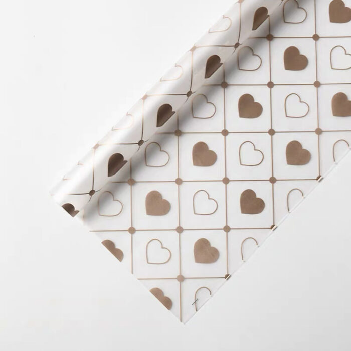 Love Launch Wrapping Paper Creative Valentine's Day Gift Wrapping Paper Exquisite Printing Gift Flower Shop Floral Material Heart Pattern Decorative Sheets