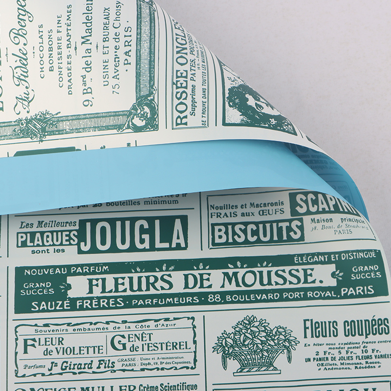 Flower wrapping paper Paris sweetheart paper wholesale waterproof floral material bouquet wrapping paper floral wrapping paper  Vintage Patterned Wrapping Paper Set