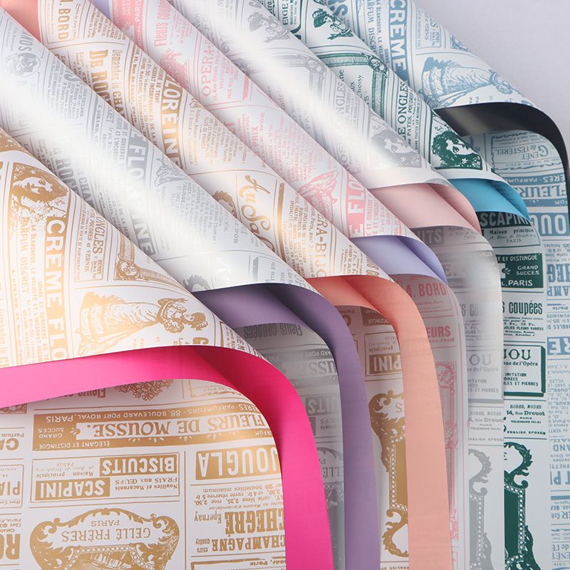 Flower wrapping paper Paris sweetheart paper wholesale waterproof floral material bouquet wrapping paper floral wrapping paper  Vintage Patterned Wrapping Paper Set