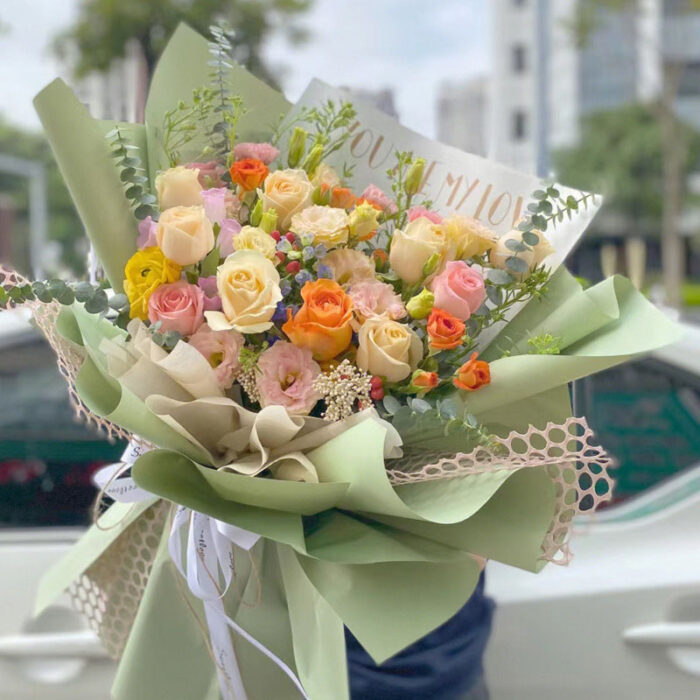 Pure color Hansu paper Waterproof bouquet wrapping paper material bopp plastic film floral fog flower packaging Hanshu paper