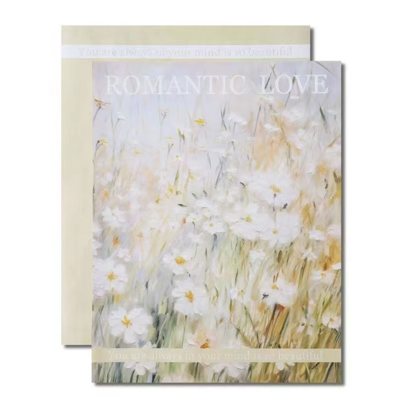 Sicily Flowers Wrapping Paper Material Gift Bouquet Wrapping Paper Dream Garden Atmosphere Oil Painting Newspaper Kraft Paper Romantic Landscape Posters