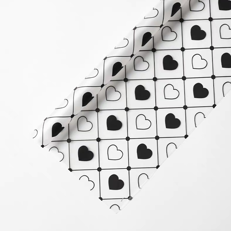 Love Launch Wrapping Paper Creative Valentine's Day Gift Wrapping Paper Exquisite Printing Gift Flower Shop Floral Material Heart Pattern Decorative Sheets