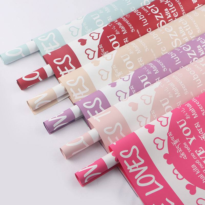 Flower wrapper Waterproof floral material Bouquet wrapper Love declaration floral wrapper Love Themed Ballpoint Pens 