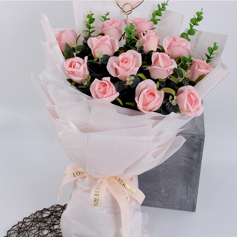 Waterproof Retro English Newspaper Flowers Gift Wrapping Paper Material 20 Bouquet Wrapping Paper