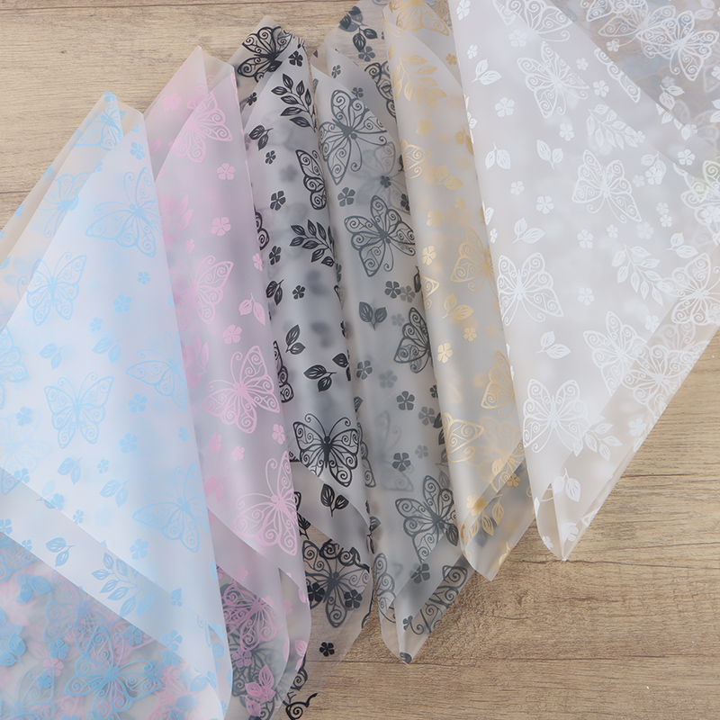 Dishes of Love Transparent Flower Bouquet Butterfly Handmade Floriculture OPP Flower Wrap Waterproof Flower Wrapping Paper