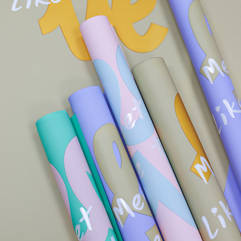 New style admirer waterproof Ouya paper fresh flower packing material flower shop floral art wrapping paper Colorful Decorative Posters