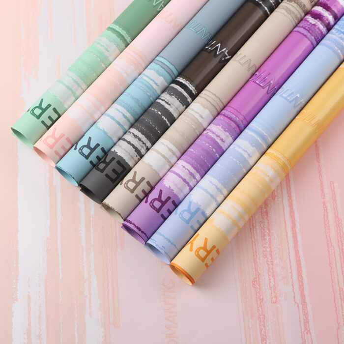 Love at Sunset Factory Wholesale Flowers Wrapping Paper Waterproof Handmade DIY Florist Bouquet Floral Art Wrapping Paper Decorative Wallpaper Rolls