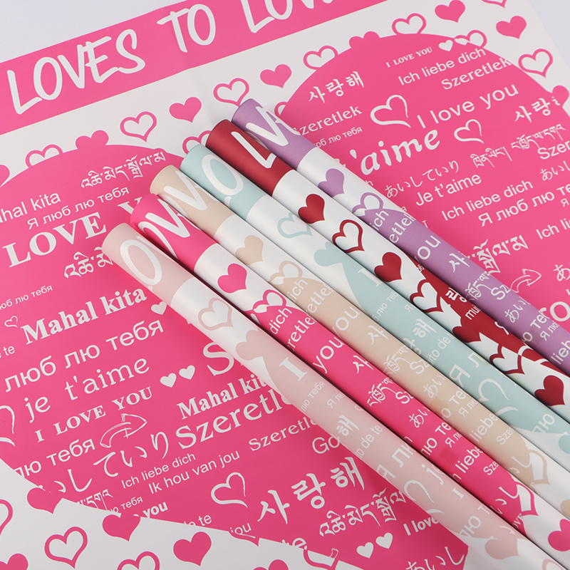Flower wrapper Waterproof floral material Bouquet wrapper Love declaration floral wrapper Love Themed Ballpoint Pens