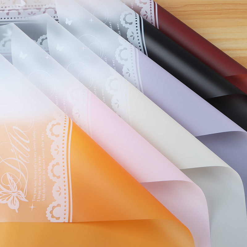 New arrival butterfly flower edge flower bouquet package flower paper wrapping paper