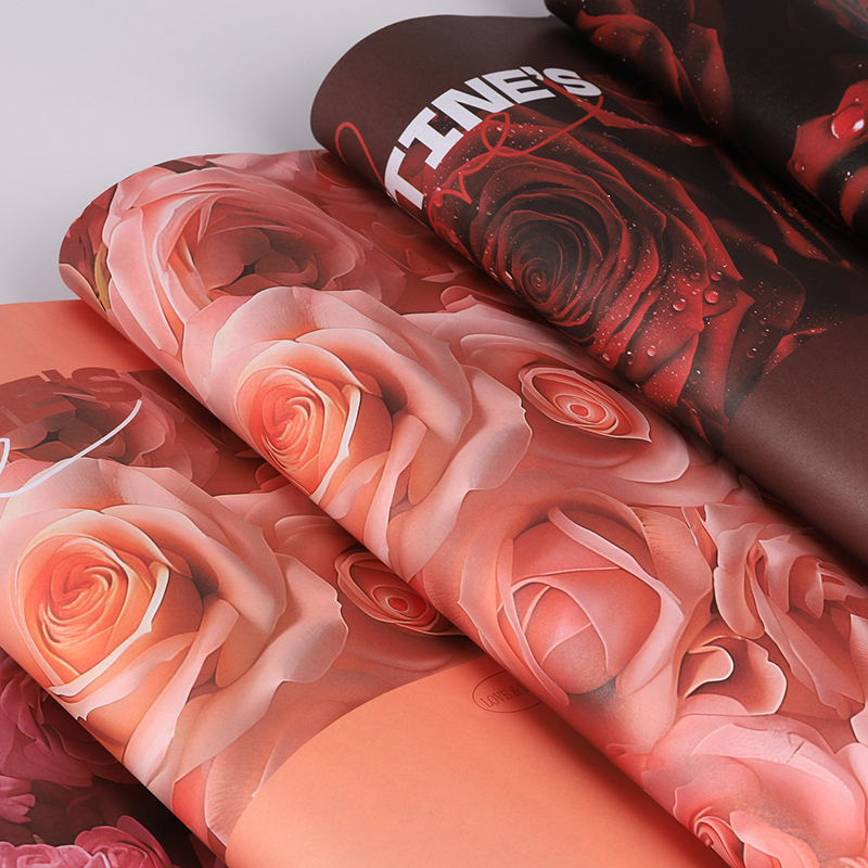 Lovers Rose Wrapping Paper Kraft Paper Bouquet Flowers Tanabata Valentine's Day Wrapping Paper Floral Rose Wrapping Paper