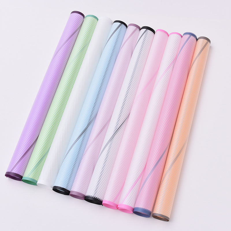 Love line fog tissue foreign trade cross-border flower bouquet packaging paper flower shop package flower material factory wholesale Colored Decorative Mesh Rolls