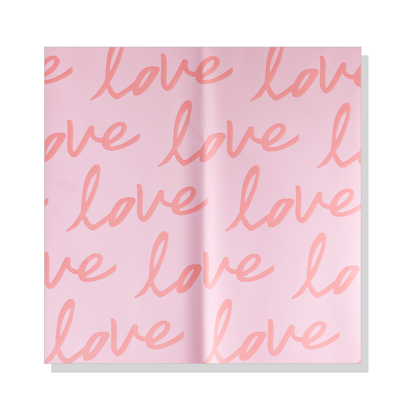 Big LOVE feather paper flower wrapping paper plastic film DIY handmade gift paper flower shop flower art materials